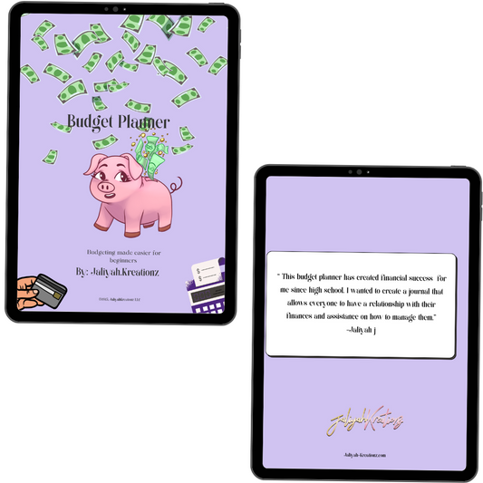12 Month Purple Budget planner digital