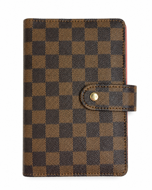 A6 Brown Checkered Budget Binder