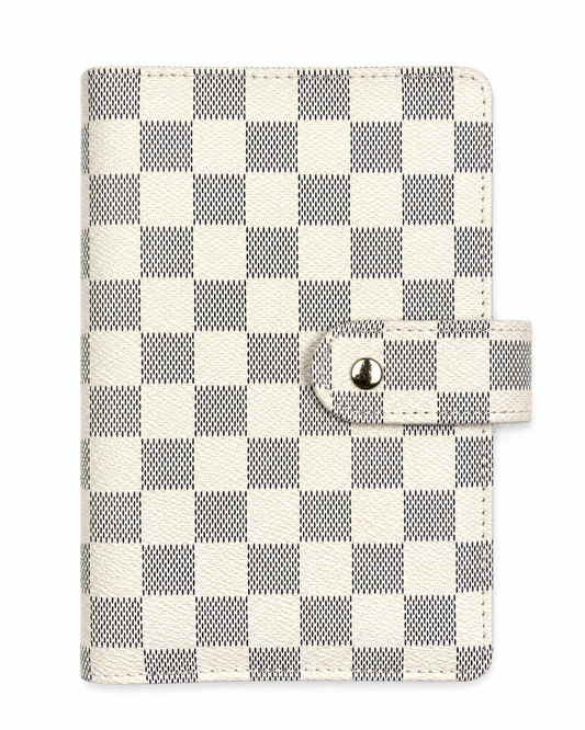 A6 White checkered binder