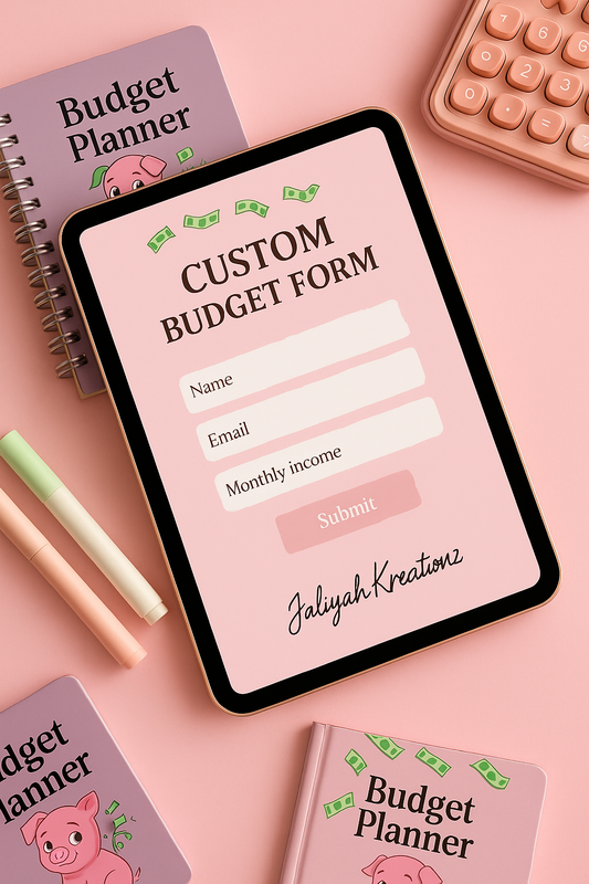 Customized Budget plan
