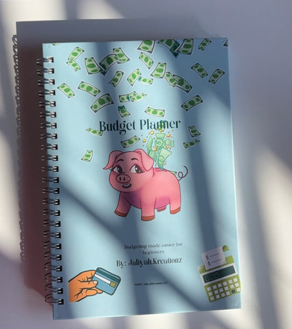 Blue 12 month/ weekly budget planner