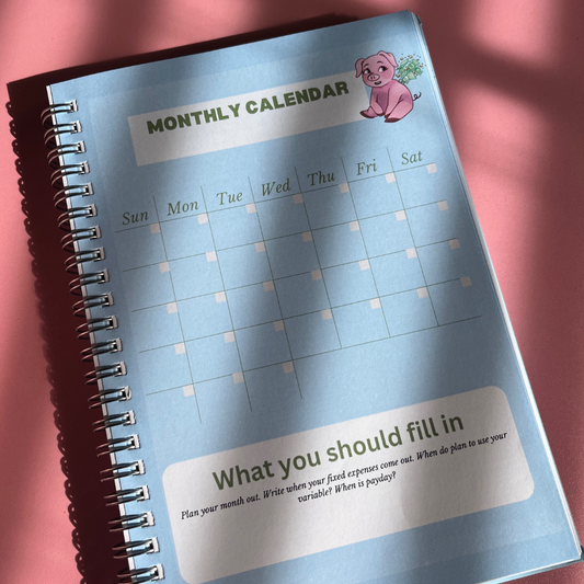 Blue Budget Calendar