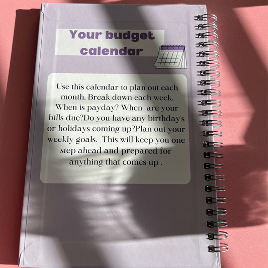 Purple Budget Calendar