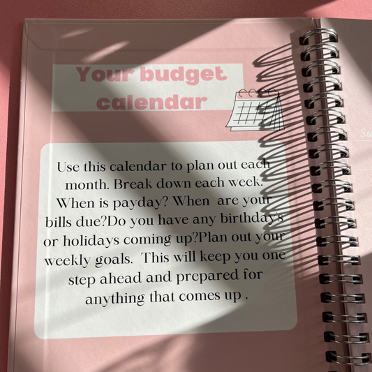 Pink Budget Calendar
