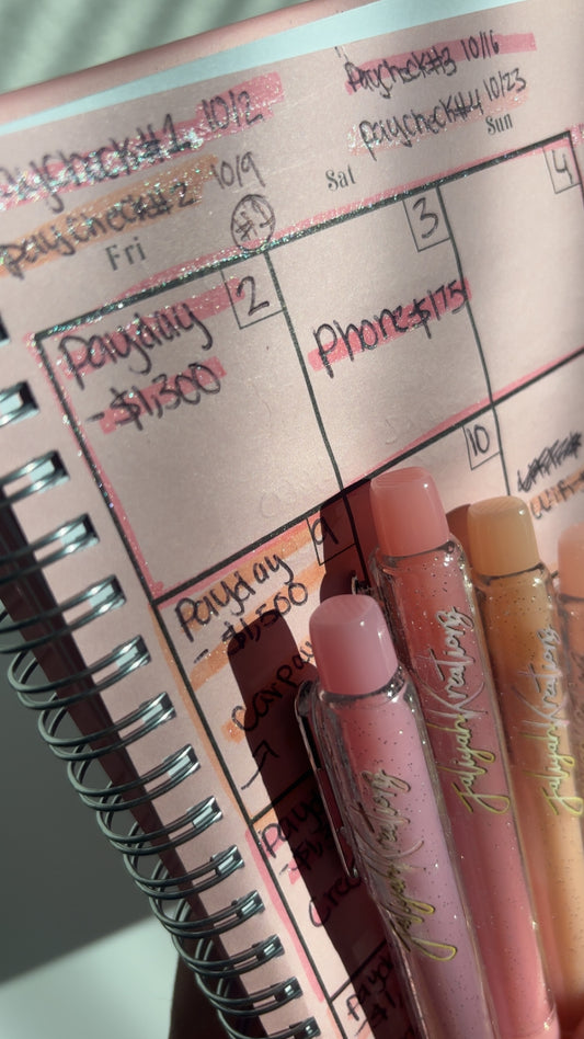 Glitter Budget Highlighters — Pink & Peach Set |