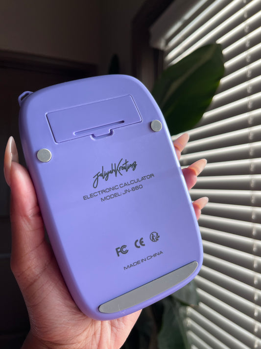 Sugarplum purple mini calculator