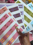 Monthly planner tabs