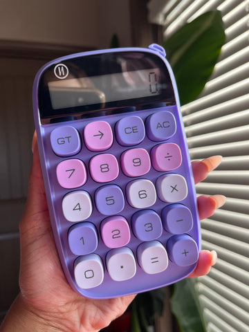Sugarplum purple mini calculator