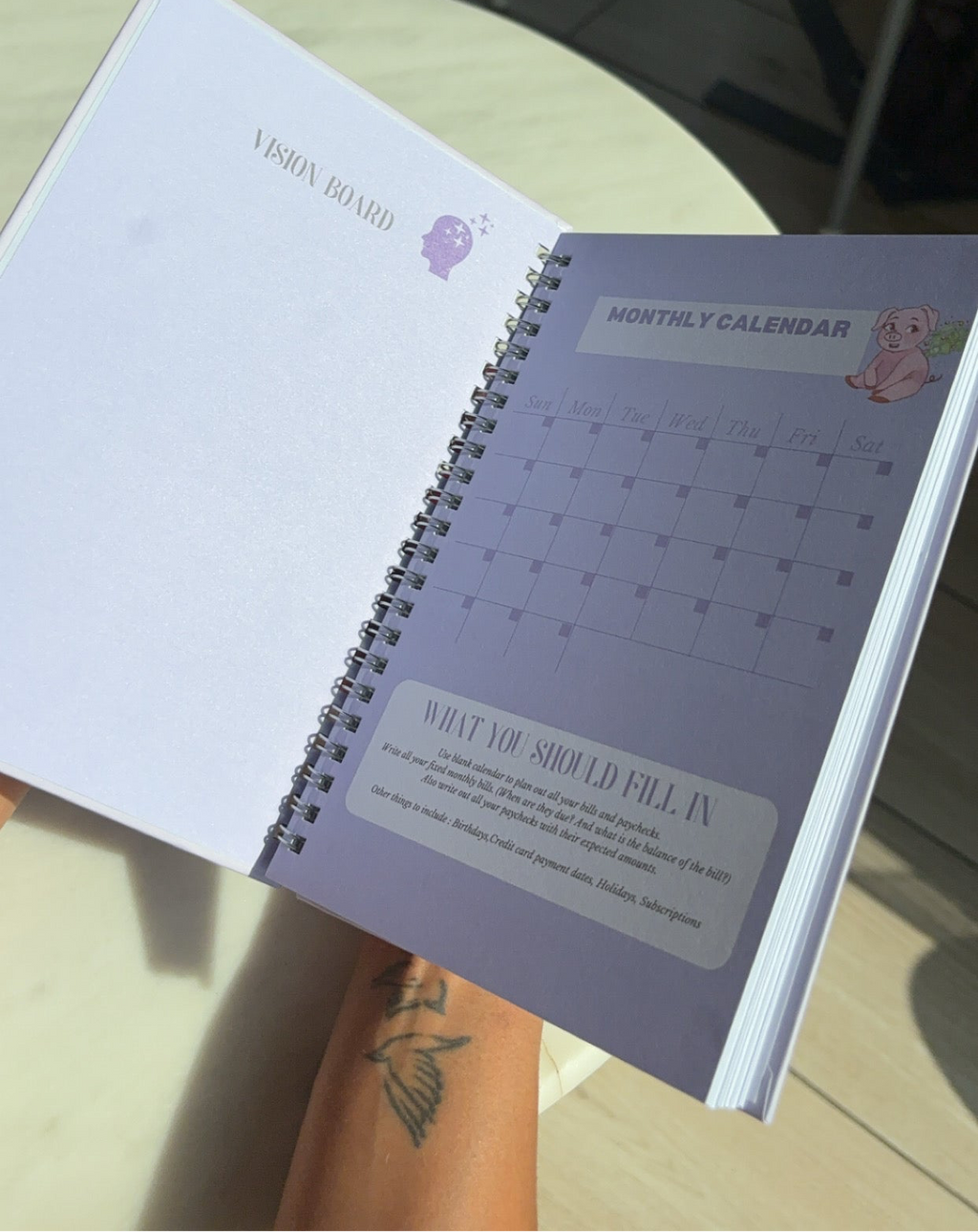 Purple 12month/weekly planner