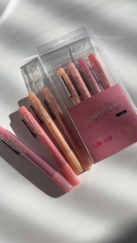 Glitter Budget Highlighters — Pink & Peach Set |
