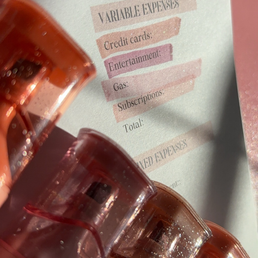 Glitter pink sunsets highlighters