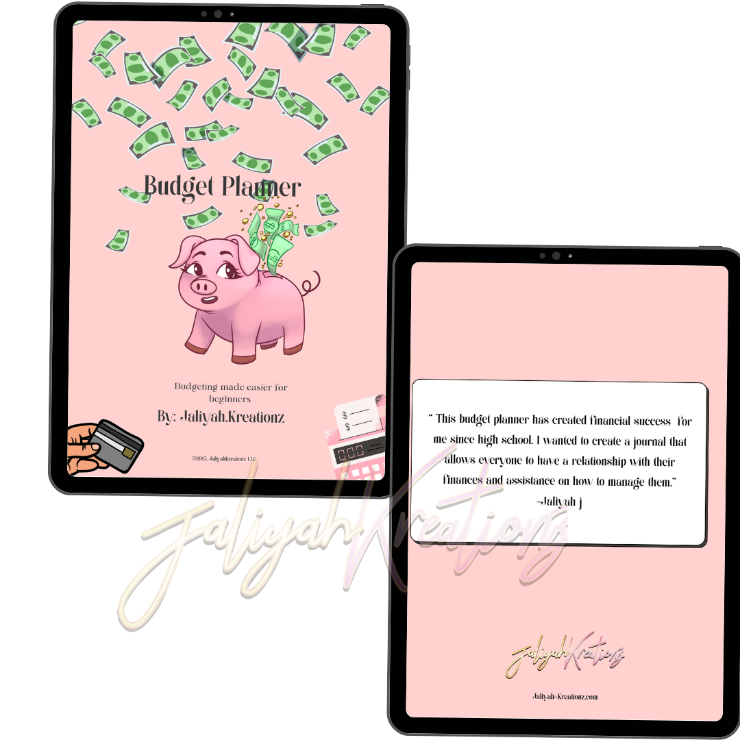 12 Month Pink Budget Planner Digital