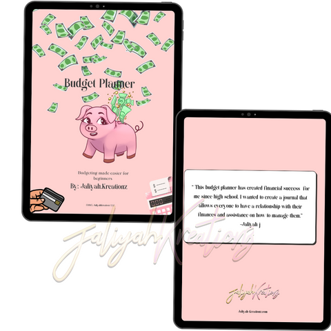 12 Month Pink Budget Planner Digital