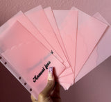 Custom Budget Envelopes (Set of 6) – Pink or purple Cloud Shape | Personalized Cash Stuffing Envelopes