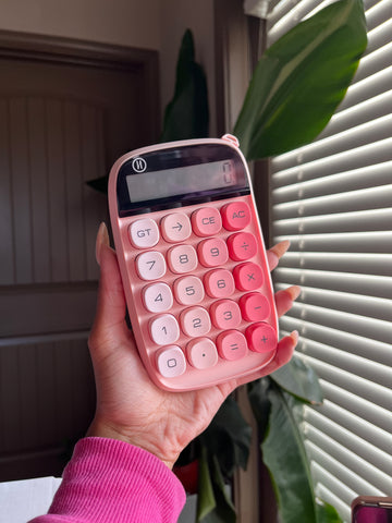 Mini Bubblegum pink calculator