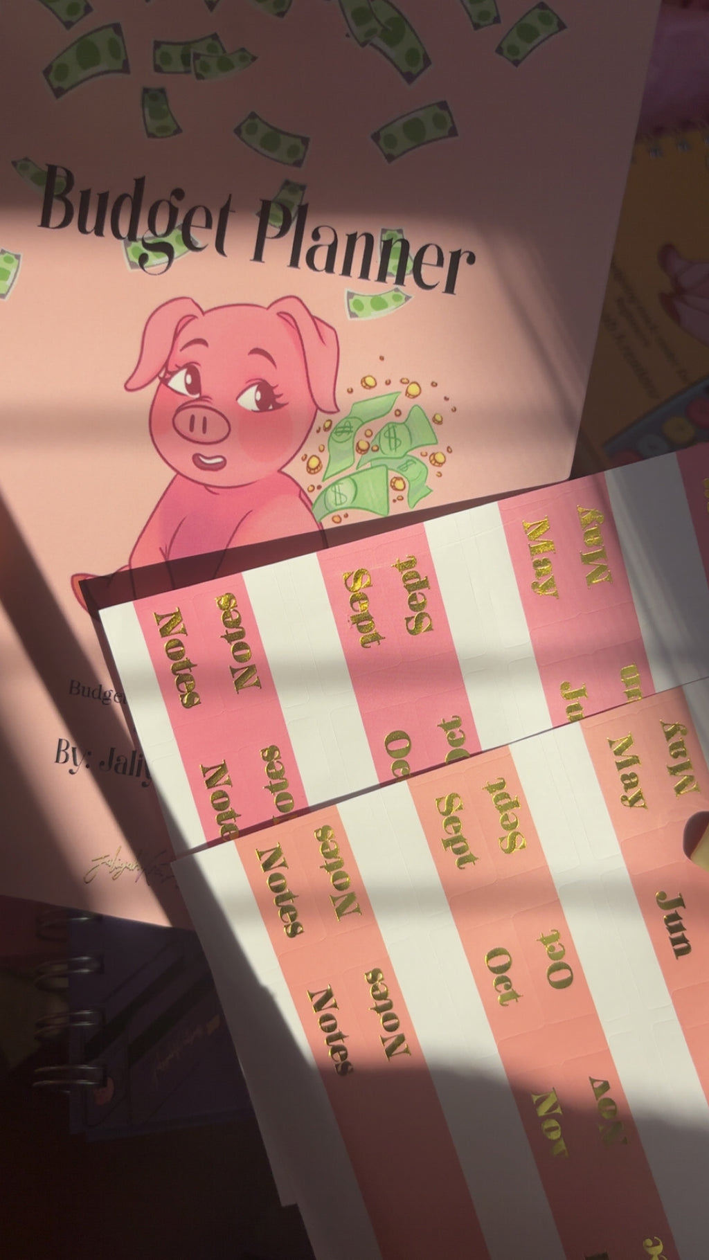 Monthly planner tabs