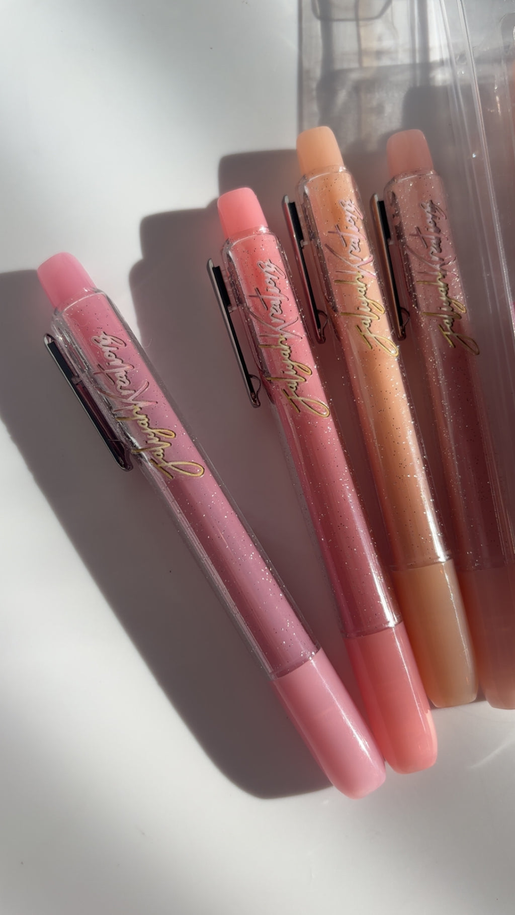 Glitter Budget Highlighters — Pink & Peach Set |