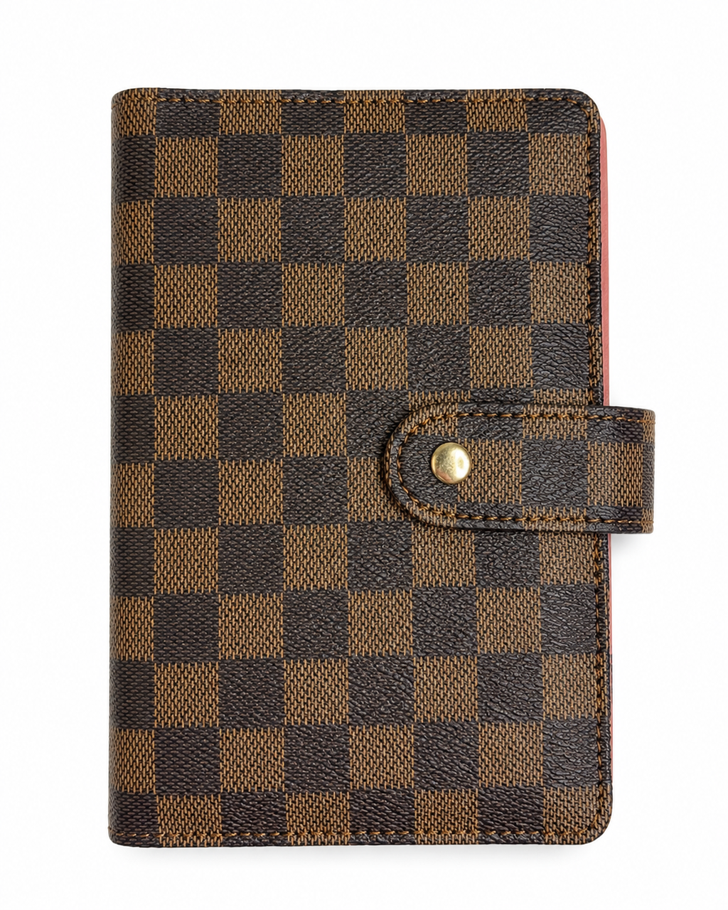 A6  Brown Checkered Budget Binder