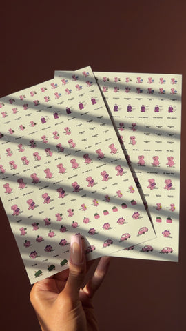 Budget piggy stickers