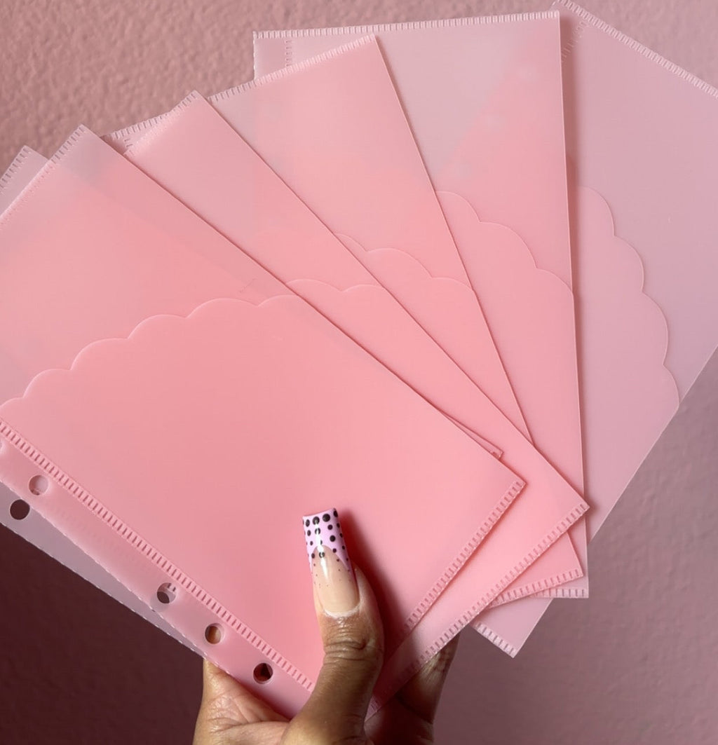 Custom Budget Envelopes (Set of 6) – Pink or purple Cloud Shape | Personalized Cash Stuffing Envelopes