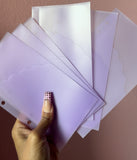 Custom Budget Envelopes (Set of 6) – Pink or purple Cloud Shape | Personalized Cash Stuffing Envelopes