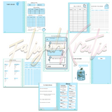 12 Month Blue Budget Planner Digital